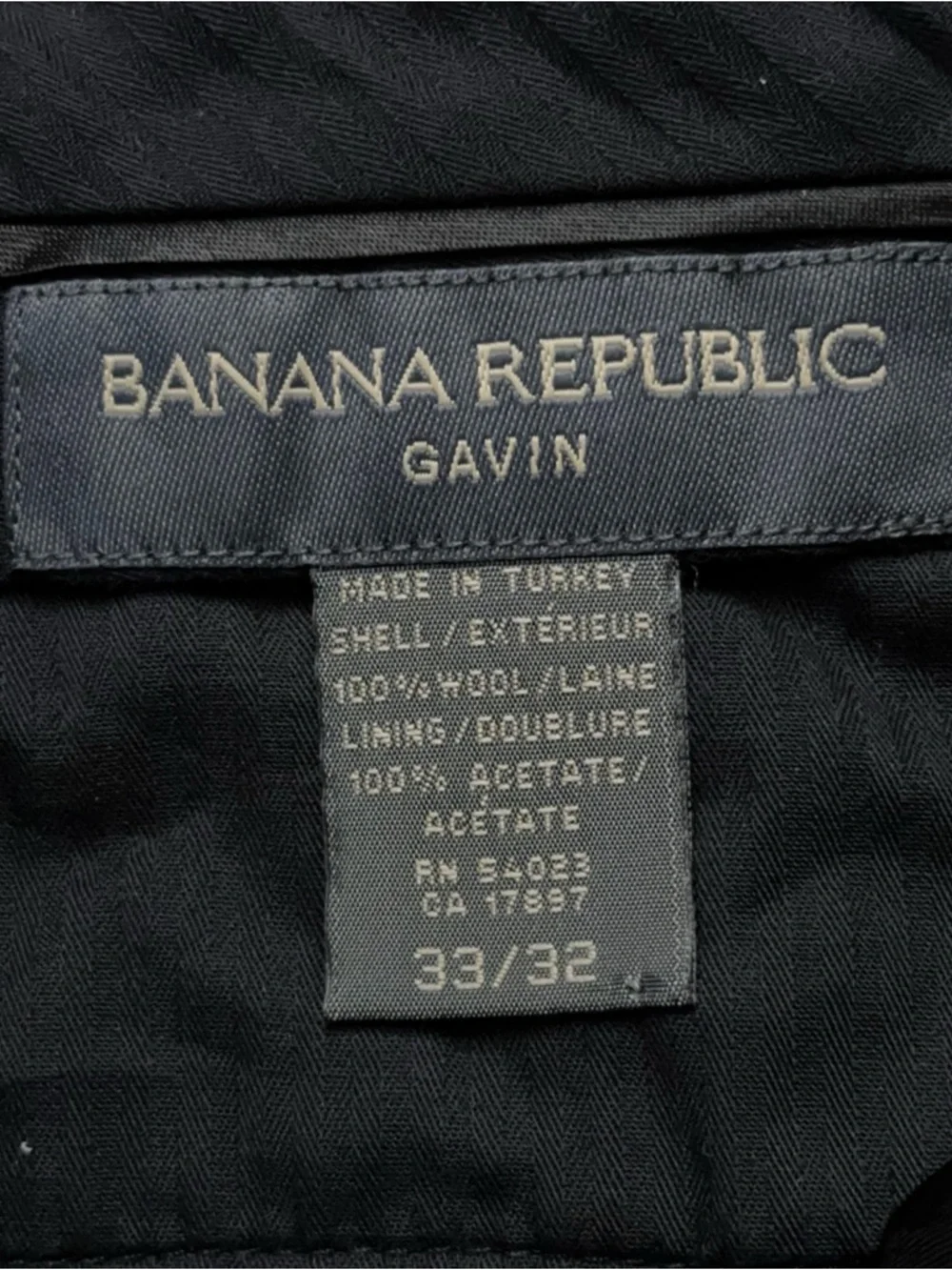 Banana Republic Dress Pants Mens Size 33x32 (Fits 33x31) Gavin 100% Wool Gray